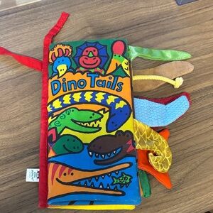 Jellycat Dino Tails Activity Book - Red, Blue, Green